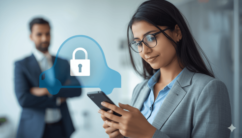  Image illustrating strategies for protecting your business from cyberattacks, including liability insurance options.